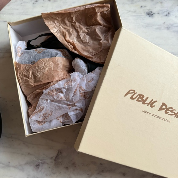 Public Desire Rose Platform Heels, size 7, brand new in original box, never worn - Picture 8 of 9